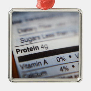 Etiket voor voedingsvoeding metalen ornament