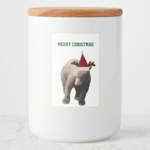 Etiket voor voedselcontainer 2x3 van beren welp