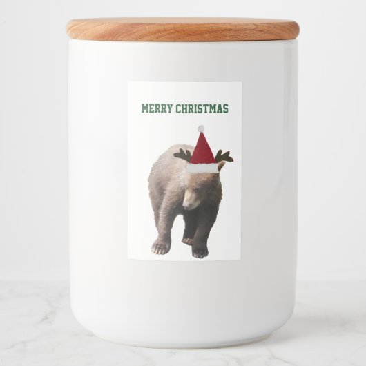 Etiket voor voedselcontainer 2x3 van beren welp (Voorkant)