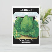 Etiket voor zaaizaad Kunst, groen kool (Staand voorkant)