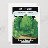 Etiket voor zaaizaad Kunst, groen kool (Voorkant / Achterkant)