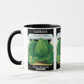 Etiket voor zaaizaad Kunst, groen kool Mok (Links)