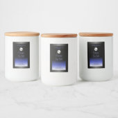 Etiket voor zwart en blauw gradiënt Glitter Logo (Flessen)