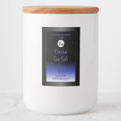 Etiket voor zwart en blauw gradiënt Glitter Logo (Voorkant)