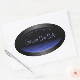 Etiket voor zwart en blauw gradiënt op zacht glitt