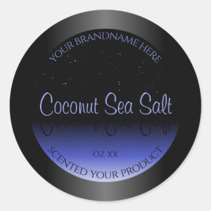 Etiket voor zwart en blauw gradiënt op zacht glitt