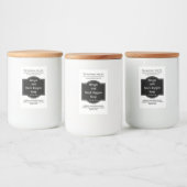 Etiket voor zwart-witproducten (Flessen)