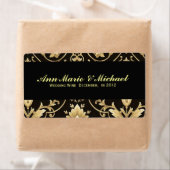 Etiket voor zwarte en goudwijn, Eigen bruiloft (Insitu)