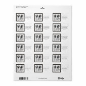 Etiket voor zwarte en witte olifanten (Full Sheet)