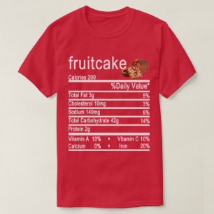 Etiket vruchtkoek Voedingsfactoren T-shirt