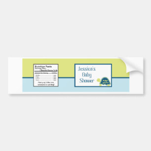 Etiket waterfles Blauwe Zeeen schildpadden Bumpersticker