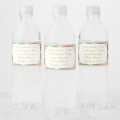 Etiket waterfles, Twin baby shower, blauw roze 2 (Flessen)