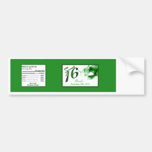 Etiket waterflesje zoet 16 Green Party Bumpersticker