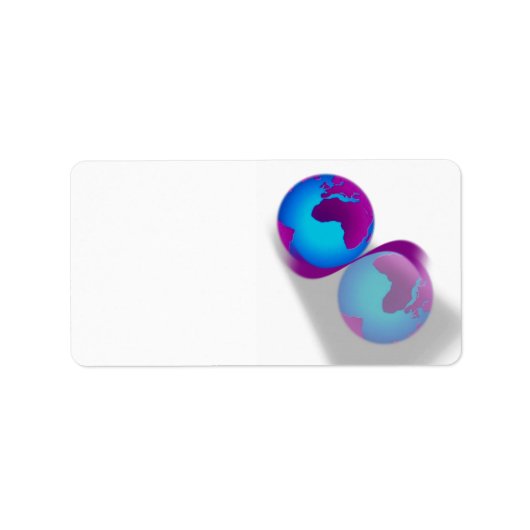 Etiket wereldbol (Voorkant)