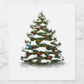 ETIKET WIJN : CHRISTMAS TREE (Enkel label)