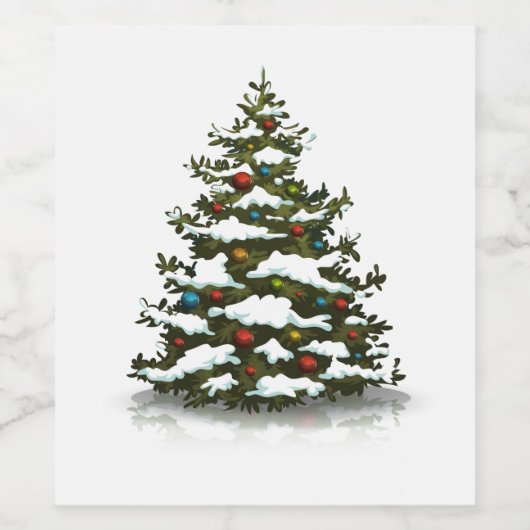 ETIKET WIJN : CHRISTMAS TREE (Enkel label)