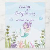 Etiket wijn of mousserende wijnfles onder zeemeerm (Enkel label)