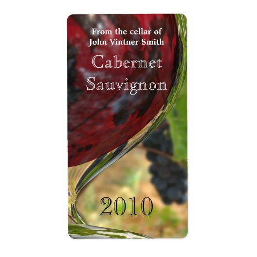 Etiket wijnfles (Voorkant)
