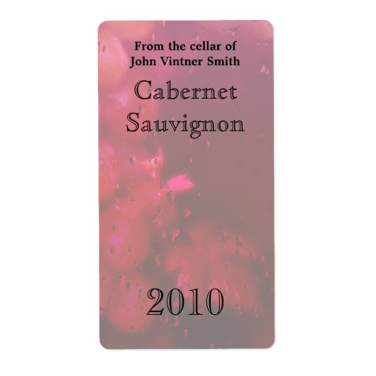 Etiket wijnfles (Voorkant)