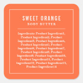 Etiket Wit randnummers Aangepaste kleuringrediënte (Voorkant)