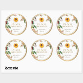 Etiket Witte Logo-ontwerp Elegant Perzische Perzik (Vel)