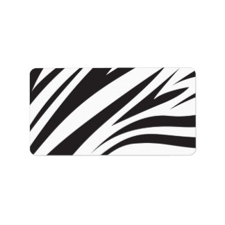 Etiket zebra Stripe afdruk