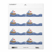 Etiket zeilboot (Full Sheet)