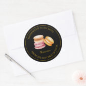 Etiket zelfgemaakte macaron | Black (Envelop)