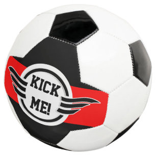 Etiket zwart I + je rug. en tekst Voetbal