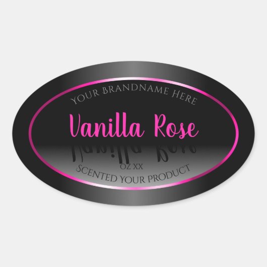 Etiket zwart-wit product Glamoureus roze Lijst (Voorkant)