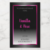 Etiket zwart-wit product Glamoureus roze Lijst (Enkel label)