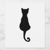 Etiket zwarte kattewijn (Enkel label)