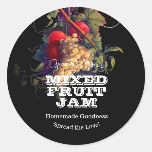  etiket zwarte vruchtenjam (Voorkant)