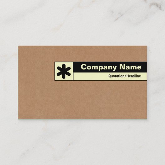 Etiketteerde rand - Kartonnen doos Visitekaartje (Voorkant)