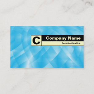 Etiketteerde randmonogram - Blauwe krommen Visitekaartje