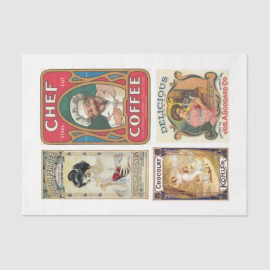 etiketten 20 10x15 ontkoppeling van voedsel tissuepapier (Voorkant)