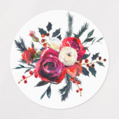 Etiketten - heldere waterverf bloemen labels (Design 1)