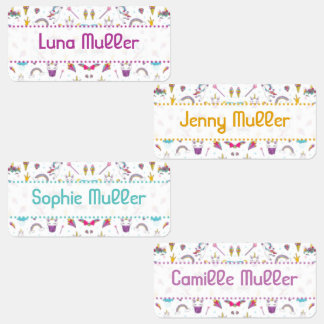 Etiketten Kinderkleding Thema Licorne Labels