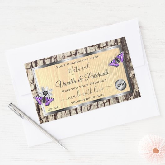 Etiketten Logo van natuurlijke boomschors (Envelop)