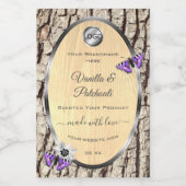 Etiketten Logo van natuurlijke boomschors (Enkel label)