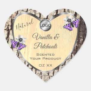 Etiketten Logo van natuurlijke boomschors