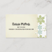  etiketten met handgemaakte zeepbadjes op floraal  visitekaartje (Achterkant)