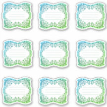 Etiketten met ingedrukte filigree