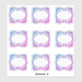 Etiketten met ingedrukte filigree sticker