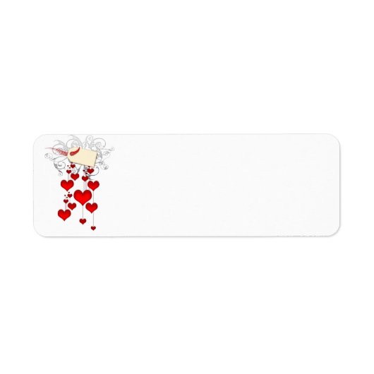 Etiketten met rode harten (Voorkant)