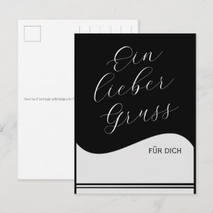 Etiketten ontwerp – golf grijs kleurverloop 1 briefkaart