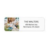 Etiketten op aangepast fotoretouradres (Voorkant)