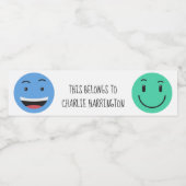 Etiketten op aangepaste tekstflessen (Enkel label)