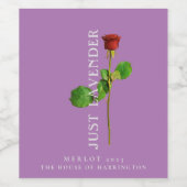 Etiketten op Eigen wijn voor rode roze (Enkel label)