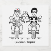 Etiketten op fietsfietsen met gevechtsflesjes (Enkel label)